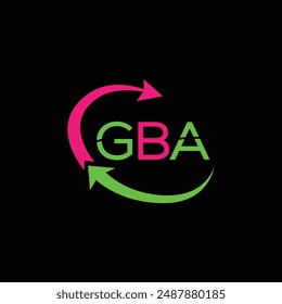 GBA Letter Initial Logo Design Template Vector Illustration