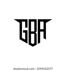 GBA letter logo design with white background in illustrator, vector logo modern alphabet font overlap style, calligraphy designs for logo, Poster, Invitation, etc.