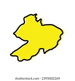 The Gbarpolu state of liberia country map illustration.