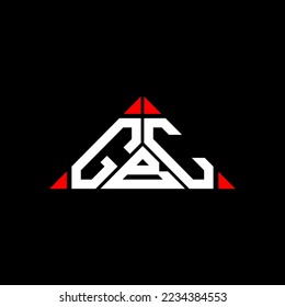 GBC letter logo creative design with vector graphic, GBC simple and modern logo in round triangle shape.