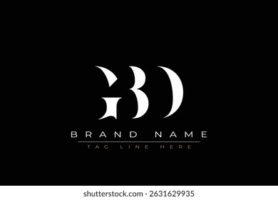 GBD abstract letter logo design. This logo is designed by three abstract letters.