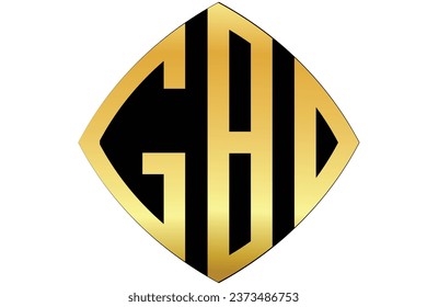 GBD, BD, GB, logos. Resumen diseño inicial del logotipo del alfabeto en monograma