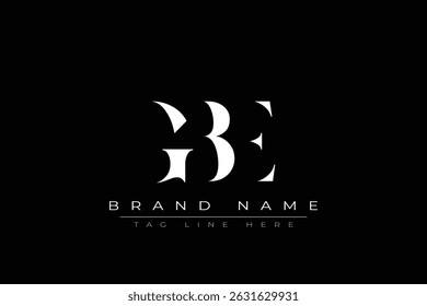 GBE abstract letter logo design. This logo is designed by three abstract letters.