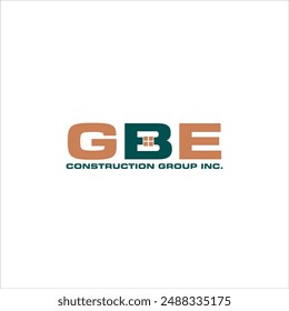 GBE initials logo with green and brown window icon