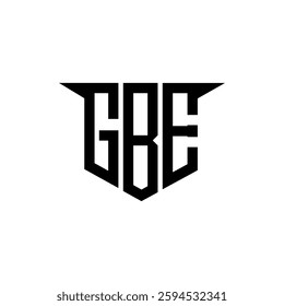 GBE letter logo design with white background in illustrator, vector logo modern alphabet font overlap style, calligraphy designs for logo, Poster, Invitation, etc.