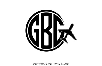 GBG pantalla de diseño del logotipo de círculo de la agencia de viajes y giras por carta inicial. hajj Umrah agencia, abstract, agencia de turismo, guía turística, emiratos, aerolíneas, vuelo en avión, negocios, monograma, marca, empresa