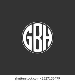 GBH circular letra original monograma diseño de logotipo. GBH Tipo de letra inicial Logo, GBH Icon Logo Imagen Vector Stock