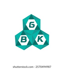 GBK creative minimalist letter logo. GBK unique vector initials alphabet letter logo design
