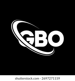 GBO logo. GBO letter. GBO letter logo design. Intitials GBO logo linked with circle and uppercase monogram logo. GBO-typography for technology, business and real estate brand.