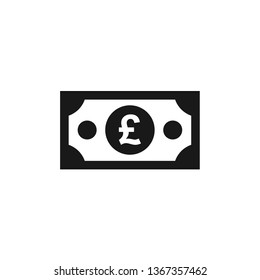 GBP British Pound Paper Banknote Icon