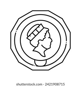 vector de icono de línea de moneda gbp. signo de moneda de gbp. símbolo de contorno aislado ilustración negra