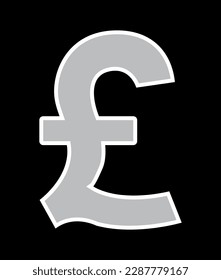 GBP symbol vector, British Pounds money symbols icon vector illustration, Basic Currency icon sign, Great Britain pound symbol, sterling GBP icons, 