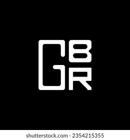 Diseño vectorial del logotipo de la carta GBR, logotipo simple y moderno de GBR. Diseño de alfabetos lujosos GBR  