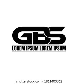 GBS letter monogram logo design vector