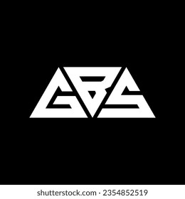 Diseño del logotipo de la letra triangular GBS con forma triangular. Monograma de diseño del logotipo del triángulo GBS. Plantilla de logotipo vectorial triangular GBS con color rojo. Logotipo triangular GBS Diseño sencillo, elegante y lujoso.