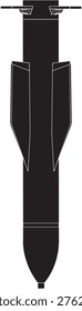 The GBU-57 Massive Ordnance Penetrator MOP Silhouette US Air Force Bunker Buster Bomb Vector