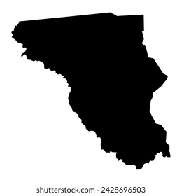 Gbudwe State map, administrative division of South Sudan. Vector illustration.