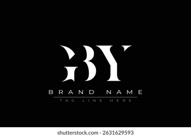 GBY abstract letter logo design. This logo is designed by three abstract letters.