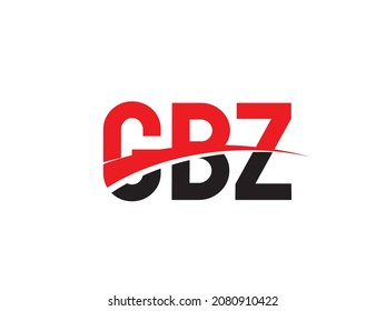 Letra GBZ Ilustración del vector de diseño del logotipo inicial