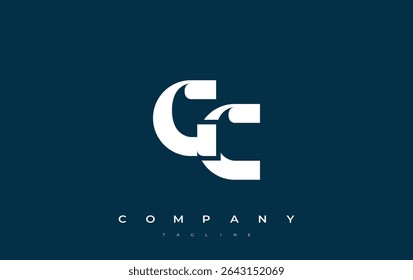 GC Abstract Geometric Logo Design. Modern and elegant logo design with simplistic typography elements, showcasing branding excellence.