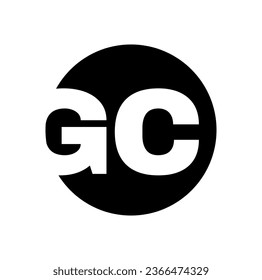 GC Markenname Typografie Monogramm Anfangsbuchstaben.
