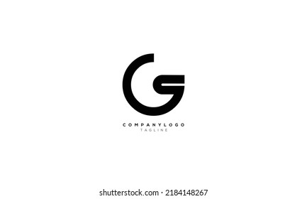 GC CG CC Abstract initial monogram letter alphabet logo design