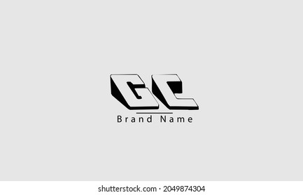 GC CG G C abstract vector logo monogram template