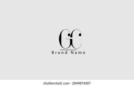 GC CG G C abstract vector logo monogram template