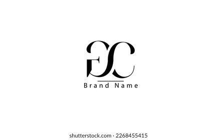 GC CG G C abstract vector logo monogram template