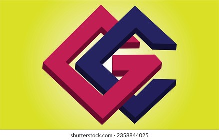 GC CG G C abstract vector logo monogram template