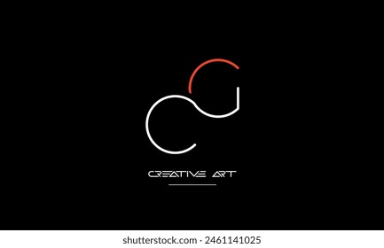 GC, CG, G, C letras abstractas logo monograma