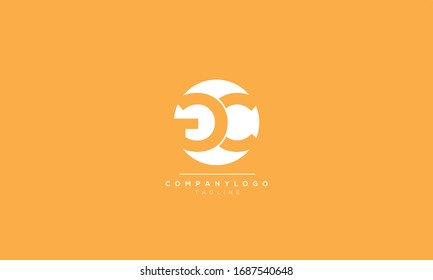 GC CG G C Letter Logo Alphabet Design Template Vector