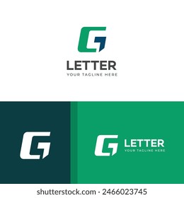 GC, CG, G letter logo design template elements. Modern abstract digital alphabet letter logo.