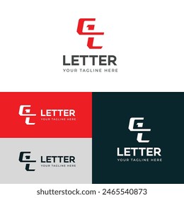 GC, CG letter logo design template elements. Modern abstract digital alphabet letter logo.