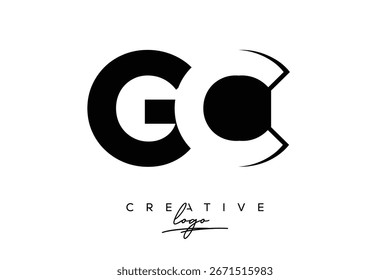 GC Creative Minimalist Negative Space Latter Logo with Modern Monogram for Branding and Business Lettermark Logo with Initial Letters Logo Design for Branding.
