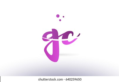gc g c calligraphy alphabet letter logo 