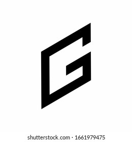 Diseño vectorial del logotipo de la letra GC G C