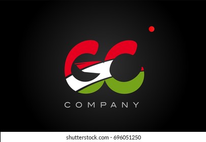 GC G C letter logo combination alphabet vector creative company icon design template modern