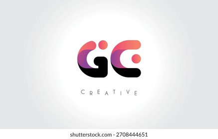 GC Gradient Abstract Logo with Creative Rounded Shapes