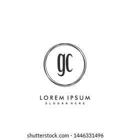 GC Initial beauty monogram logo vector