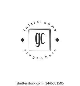GC Initial beauty monogram logo vector