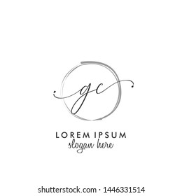 GC Initial beauty monogram logo vector