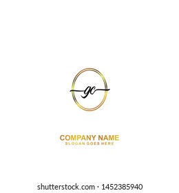 GC Initial handwriting logo template vecto