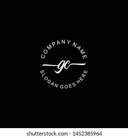 GC Initial handwriting logo template vecto