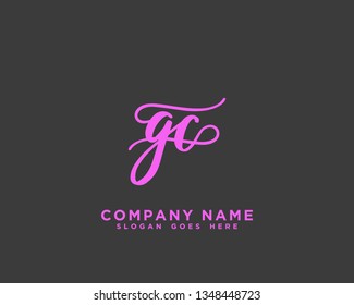 GC Initial Handwriting Logo Vector