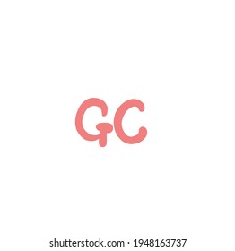 Logo manuscrito inicial de GC para identidad