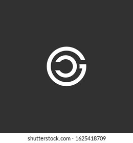 GC initial letter logo design template vector.