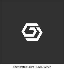GC initial letter logo design template vector