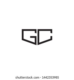 GC initial letter logo template vector icon design