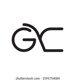 GC initial letter logo template vector icon design